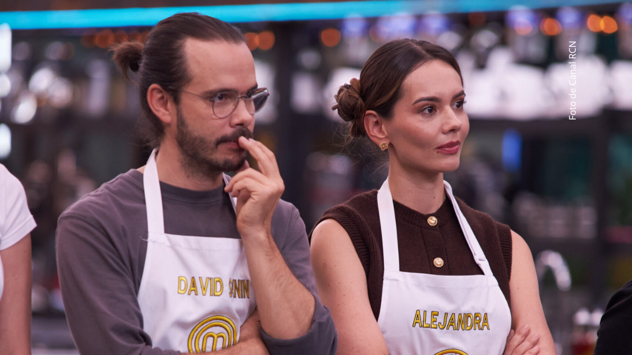Alejandra Ávila y David Sanín en MasterChef Celebrity 2025.