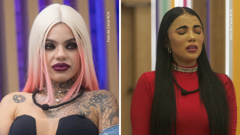 Melissa Gate y Karina García en La casa de los famosos Colombia 2025.