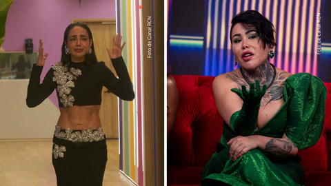 Manelyk González y Yina Calderón en La casa de los famosos Colombia 2025.