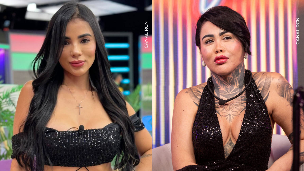 Karina García y Yina Calderón en la mansión de luinny