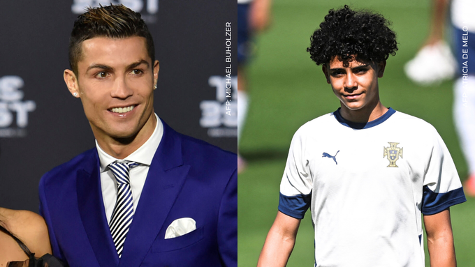 Cristiano Ronaldo le da carro a su hijo mayor Cristiano Ronaldo y su hijo mayor