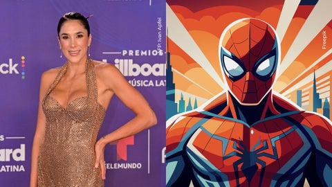 Daniela Ospina se disfrazó con su familia de superhéroes