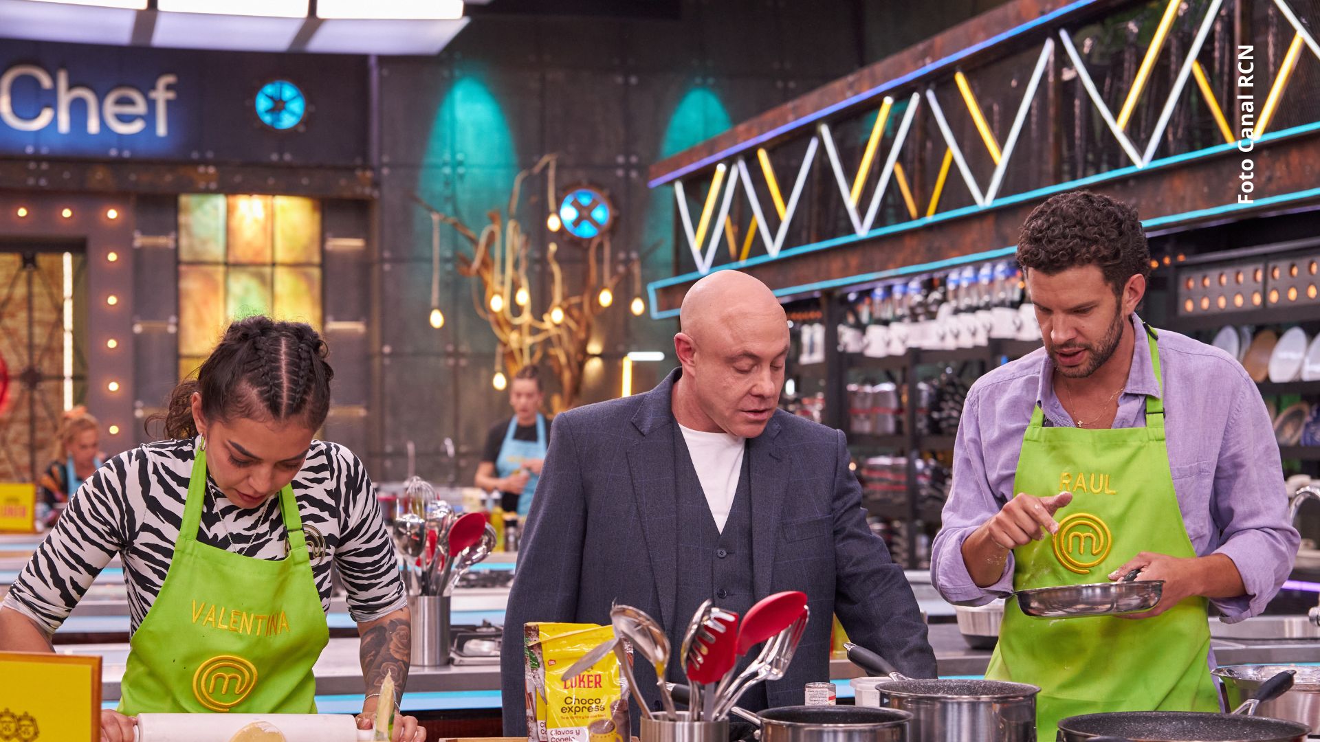 Valentina y Raúl en MasterChef Celebrity.