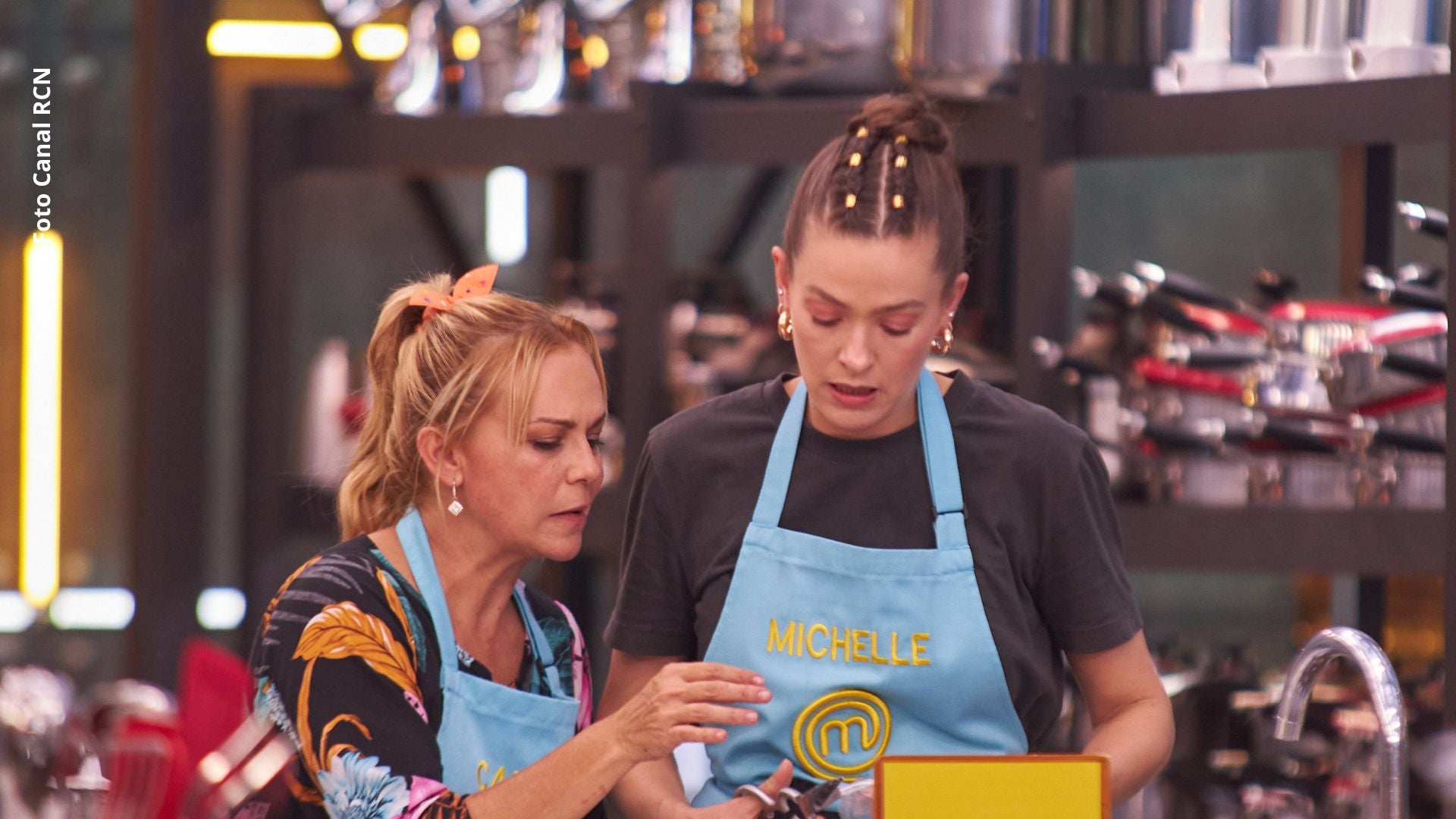 Valentina y Raúl en MasterChef Celebrity.