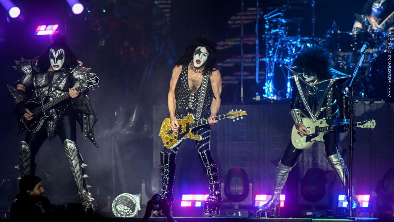 Kiss, banda de rock estadounidense que finalizó sus presentaciones en 2023. 