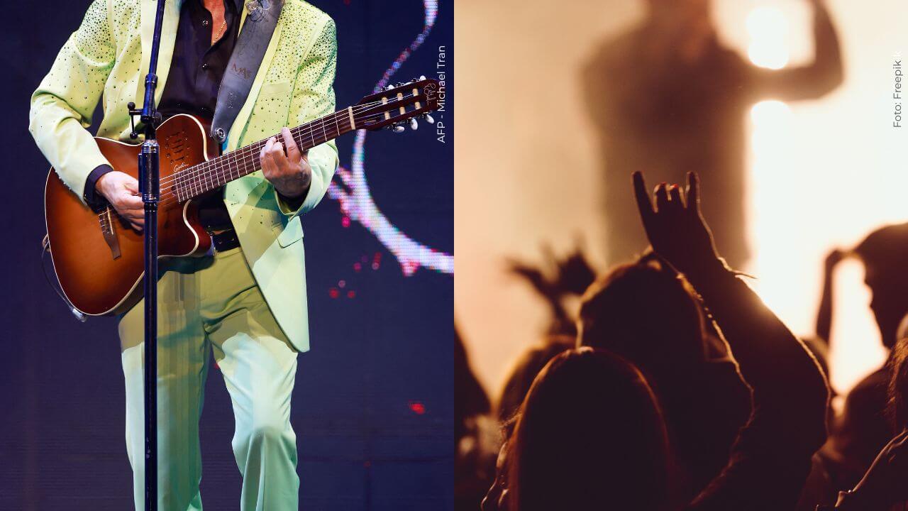 Cantante mexicano se hace viral tras lucir una ruana boyacense en concierto.