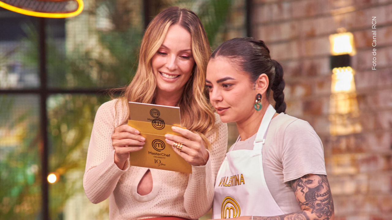 Valentina Taguado y Claudia Bahamón en MasterChef Celebrity 2025.