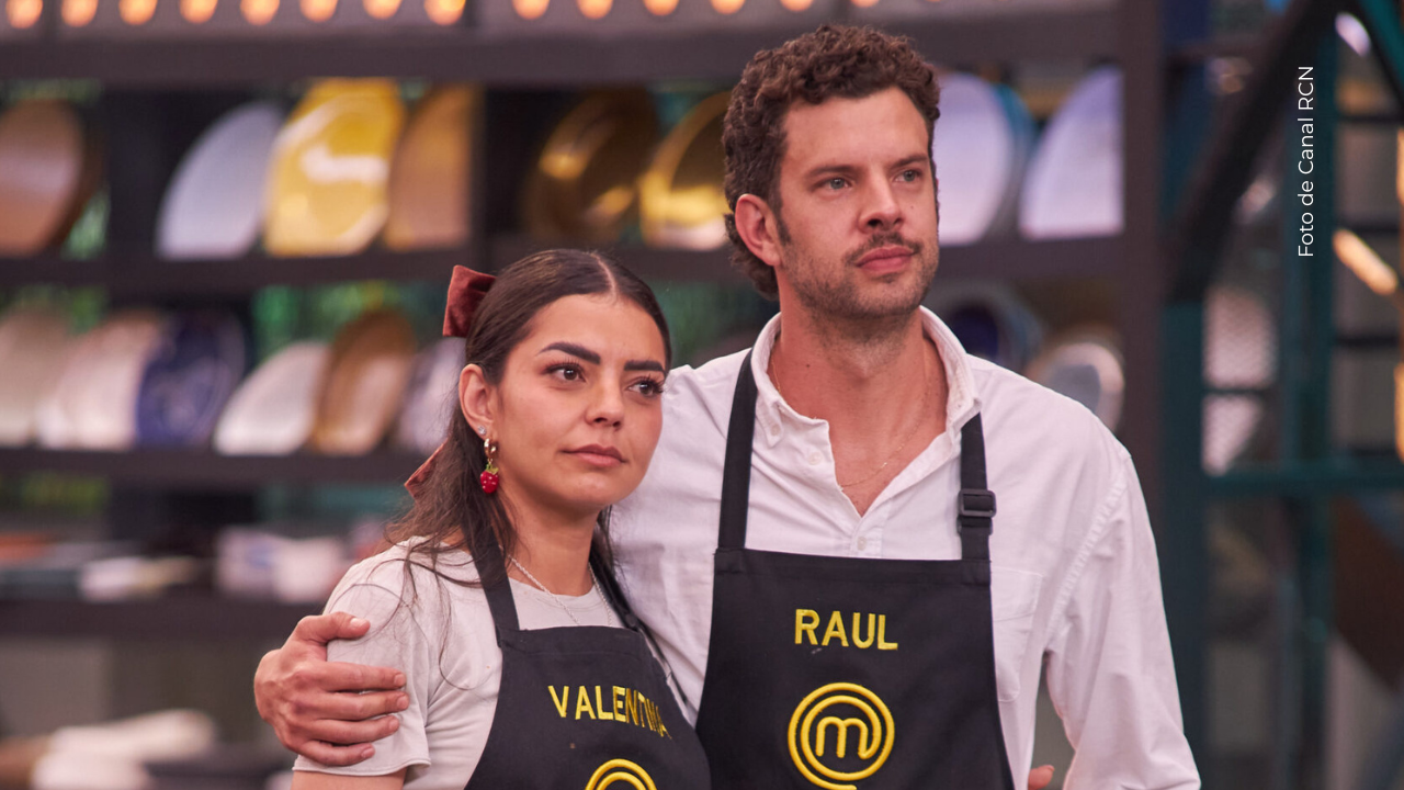 Valentina Taguado y Raúl Ocampo en MasterChef Celebrity.