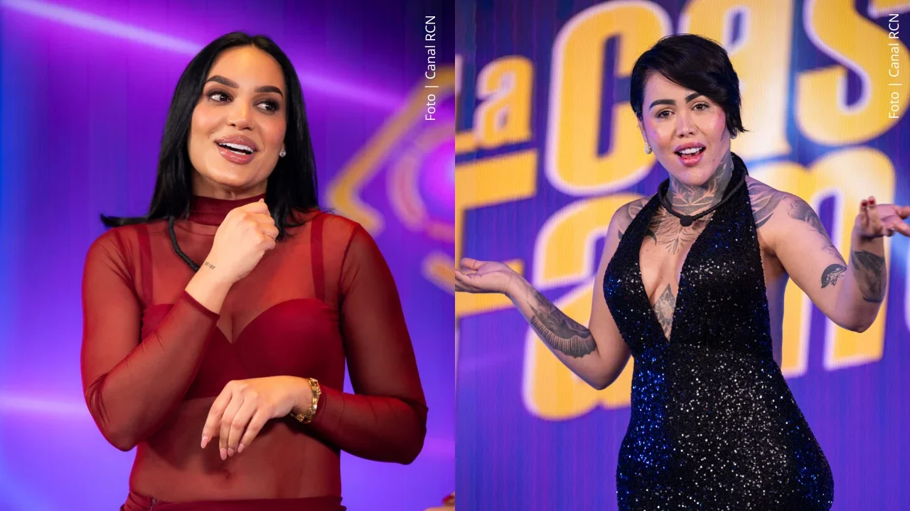 Yina Calderón y Andrea Valdiri en La casa de los famosos Colombia 2025.