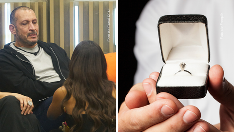 Lorena Altamirano y El Flaco Solórzano en La casa de los famosos Colombia 2025 - Argolla de matrimonio.