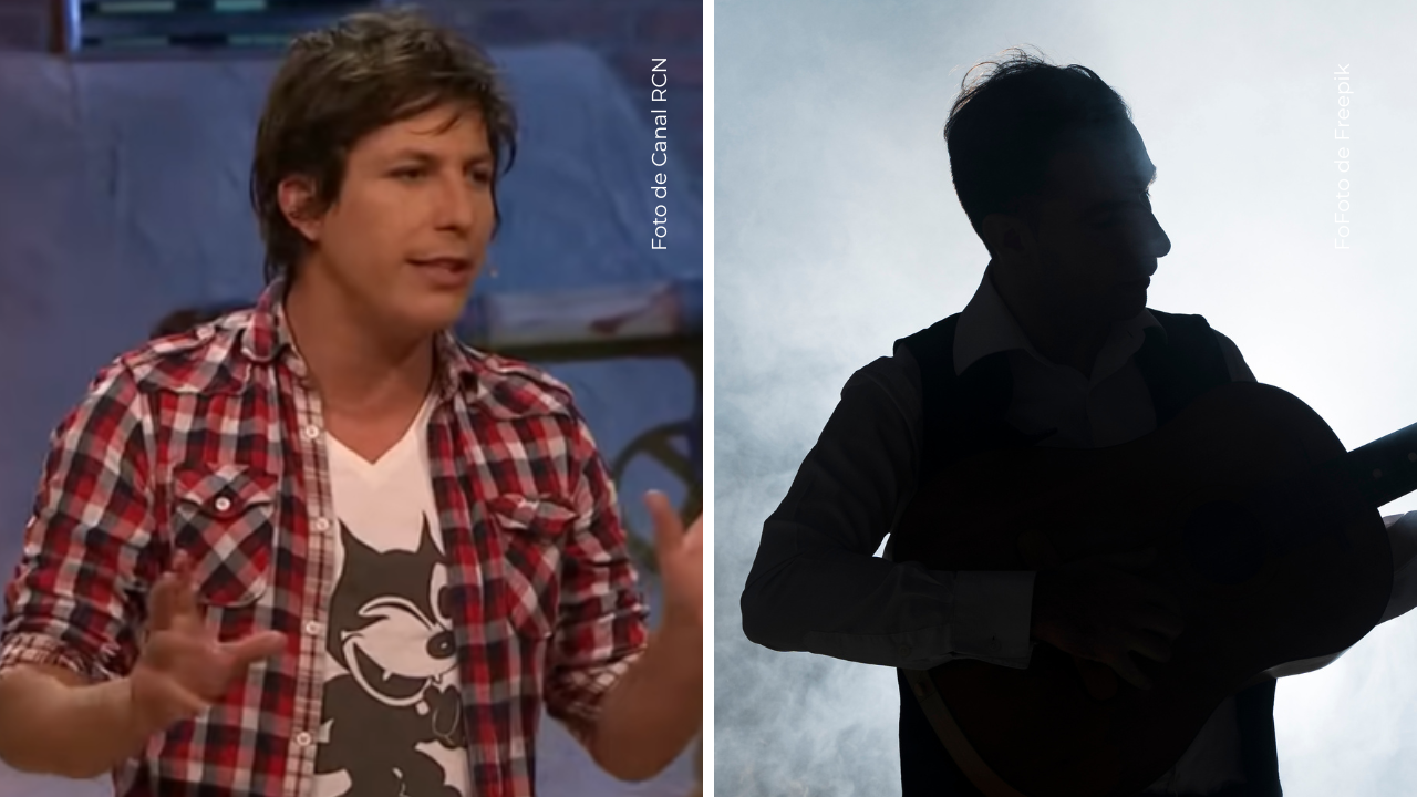 Alejandro Riaño en los comediantes de la noche - silueta de cantante.