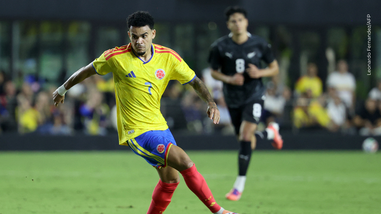 Luis Díaz en el amistoso de Colombia