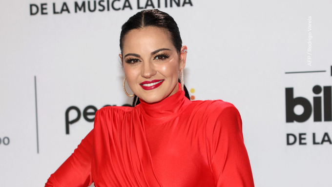 Maite Perroni attends the 2023 Billboard Latin Music Awards at Watsco Center.