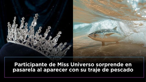 Participante de Miss Universo sorprende en pasarela al aparecer con su traje de pescado