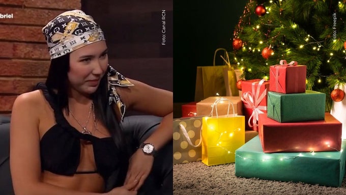 Aida Victoria Merlano de compras navideñas