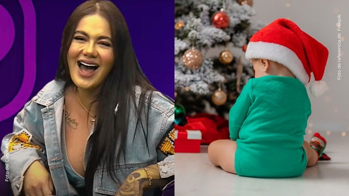 La tierna reacción de Cintia Cossio por la primera Navidad de su segundo hijo | VIDEO