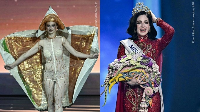 Miss Noruega crítica Fátima Bosch y le recuerda su traje de pescado