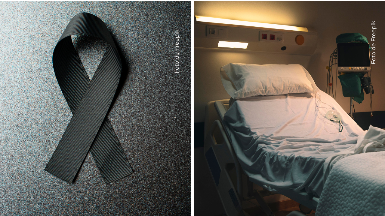 Cinta de luto - Camilla de un hospital.