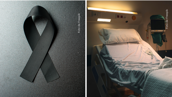 Cinta de luto - Camilla de un hospital.