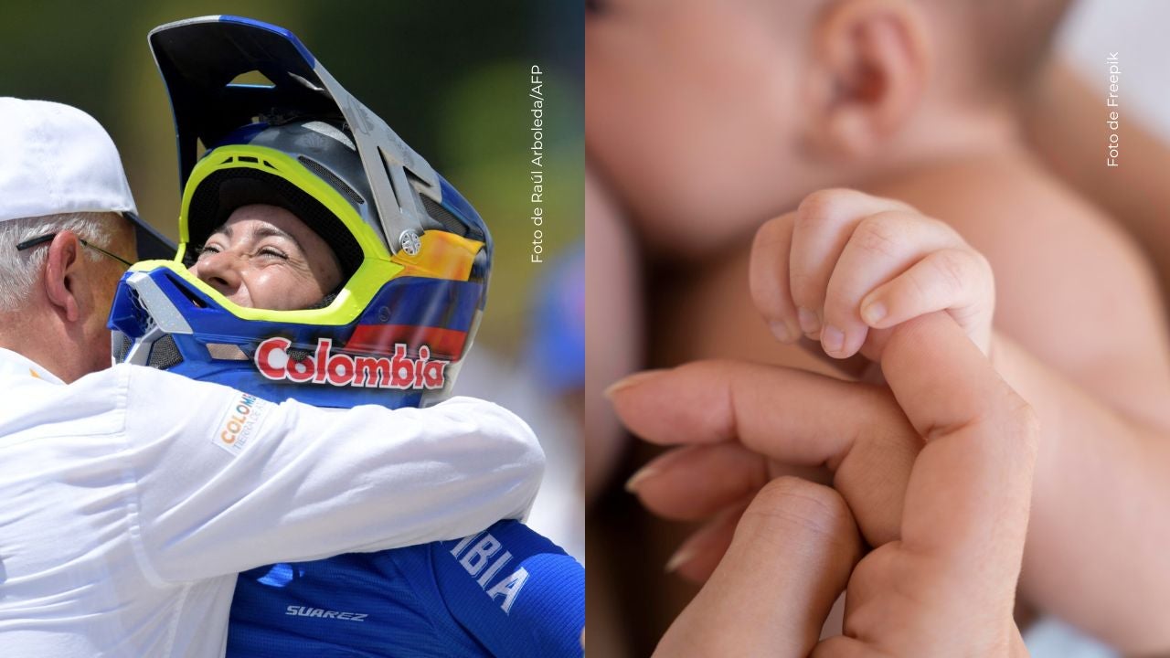 Mariana Pajón celebra su primera semana como mamá.