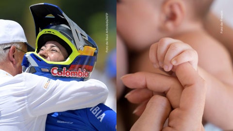 Mariana Pajón celebra su primera semana como mamá.