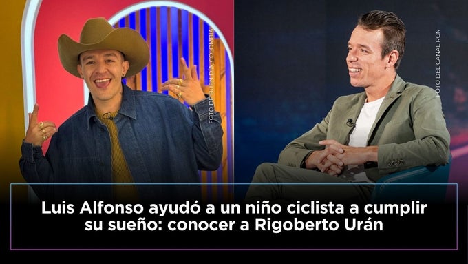 Luis Alfonso cumplió el sueño de un niño: conocer a Rigoberto Urán