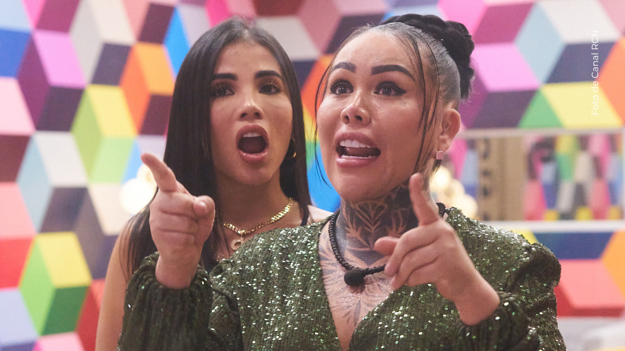 Yina Calderón y Karina García en La casa de los famosos Colombia.