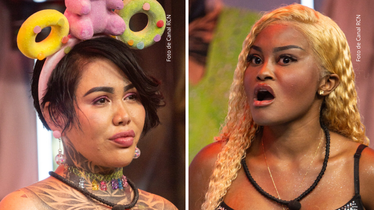 La Jesuu y Yina Calderón en La casa de los famosos Colombia.