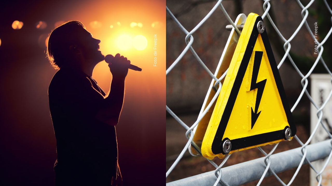 Cantante sufre accidente eléctrico. 
