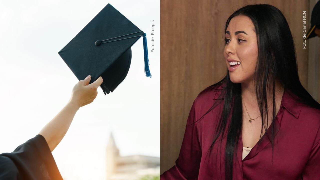 Juliana Calderón muestra con orgullo el grado de su bebé.