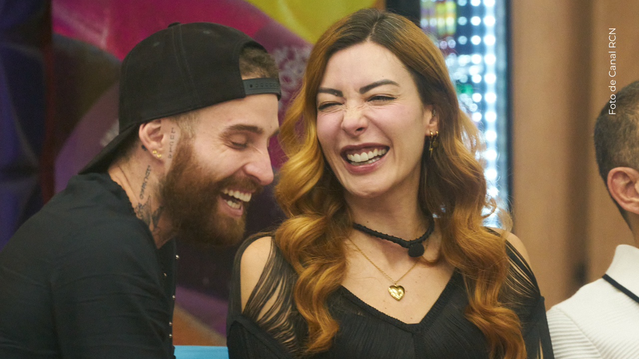 Norma Nivia y Mateo Varela en La casa de los famosos Colombia 2025.