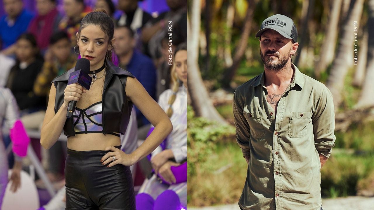 Maleja Restrepo ayuda a su hija Macarena con una broma. 