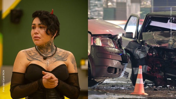 Filtran video de cómo quedó el carro de la hermana de Yina Calderón tras sufrir accidente de tránsito