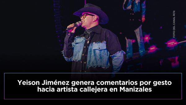 EN VIDEO: Yeison Jiménez sorprendió con inesperado gesto hacia una artista callejera de Manizales
