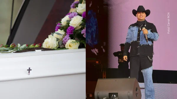 Se filtra conmovedor video de la esposa de Yeison Jiménez abrazando el ataúd en el Movistar Arena