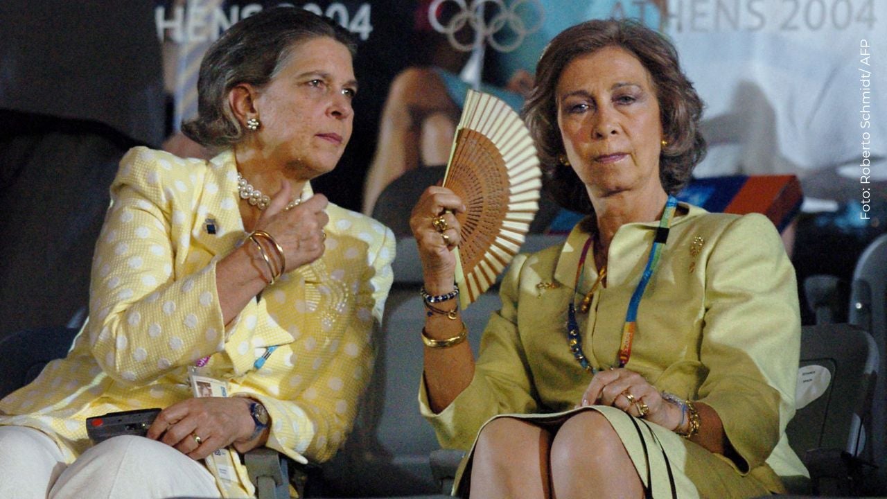 La princesa Irene de Grecia junto a la Reina Sofía de España