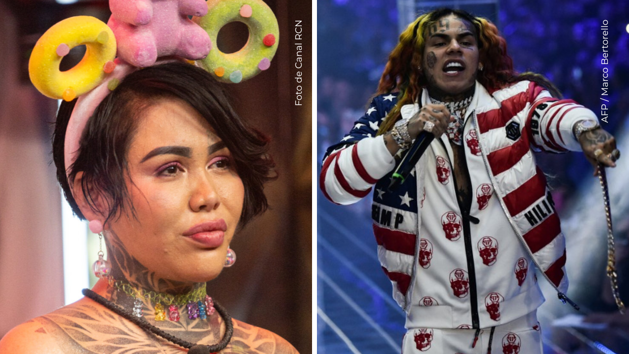 Yina Calderón en La casa de los famosos Colombia - Tekashi sobre el escenario.