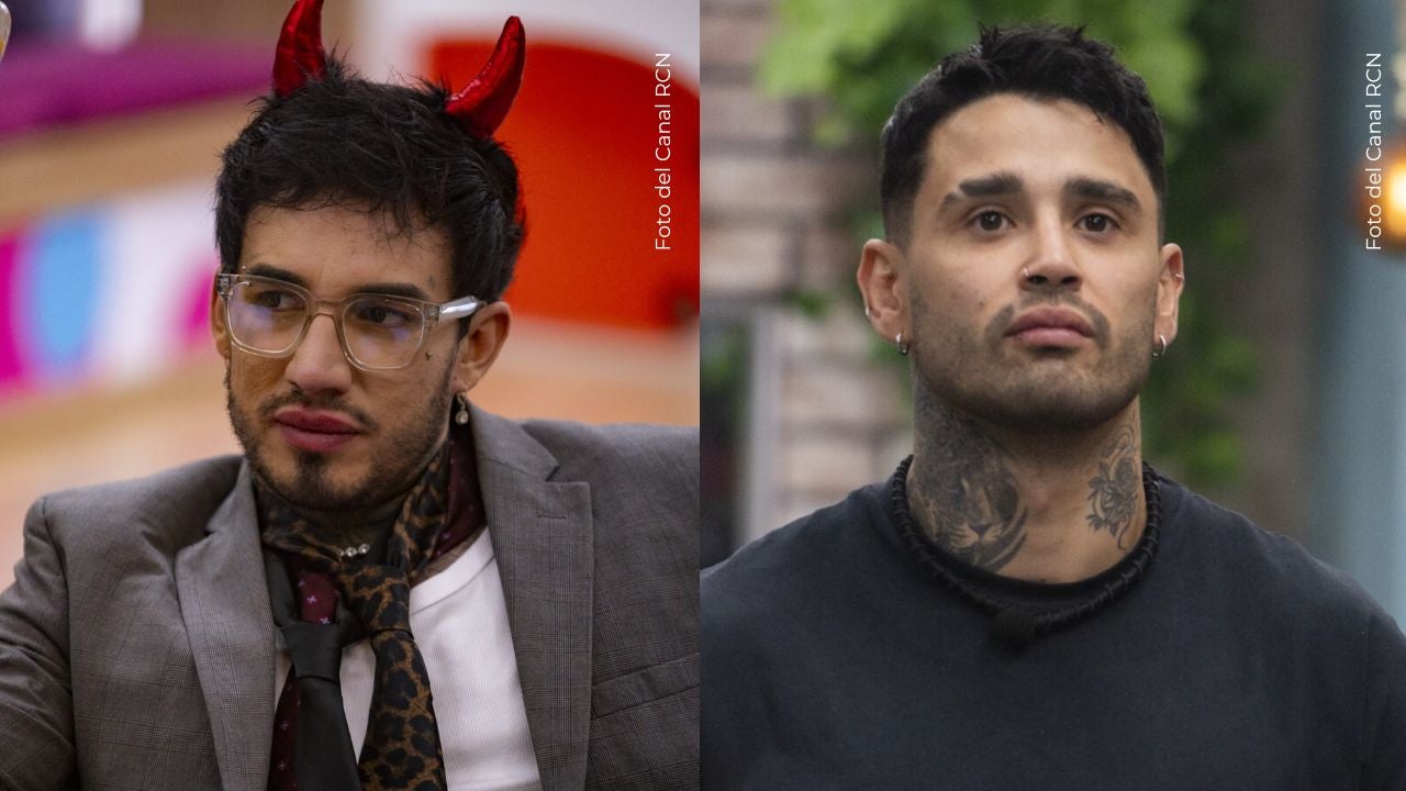 El acercamiento entre Valentino y Tebi Bernal tiene al influencer preocupado por el qué dirán en La casa de los famosos (Fotos del Canal RCN)