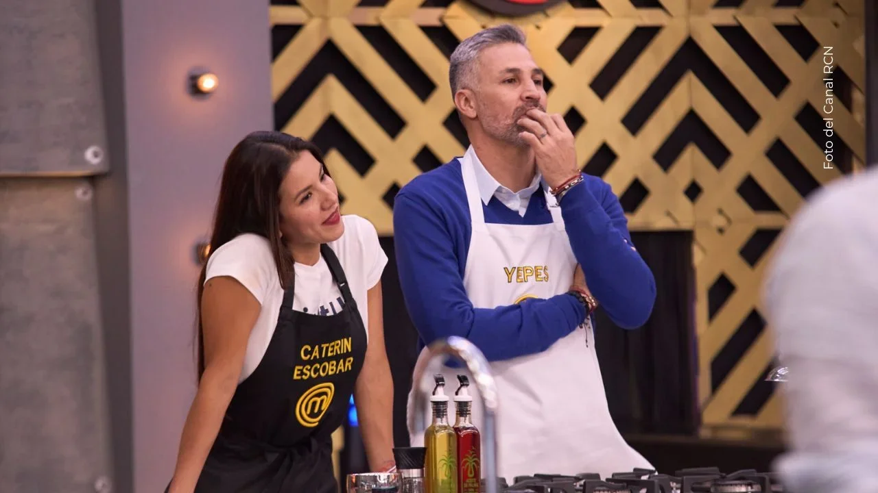Mario Alberto Yepes y Caterine Escobar se conocieron durante las grabaciones de MasterChef Celebrity Colombia 2025 (Foto del Canal RCN)