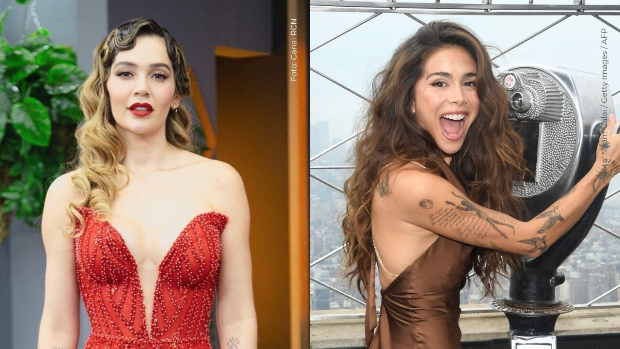 Lina Tejeiro y Greeicy Rendón en concierto de Bad Bunny en Medellín.