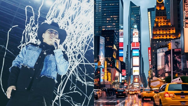 Yeison Jiménez apareció en el Times Square de Nueva York: así reaccionó su familia