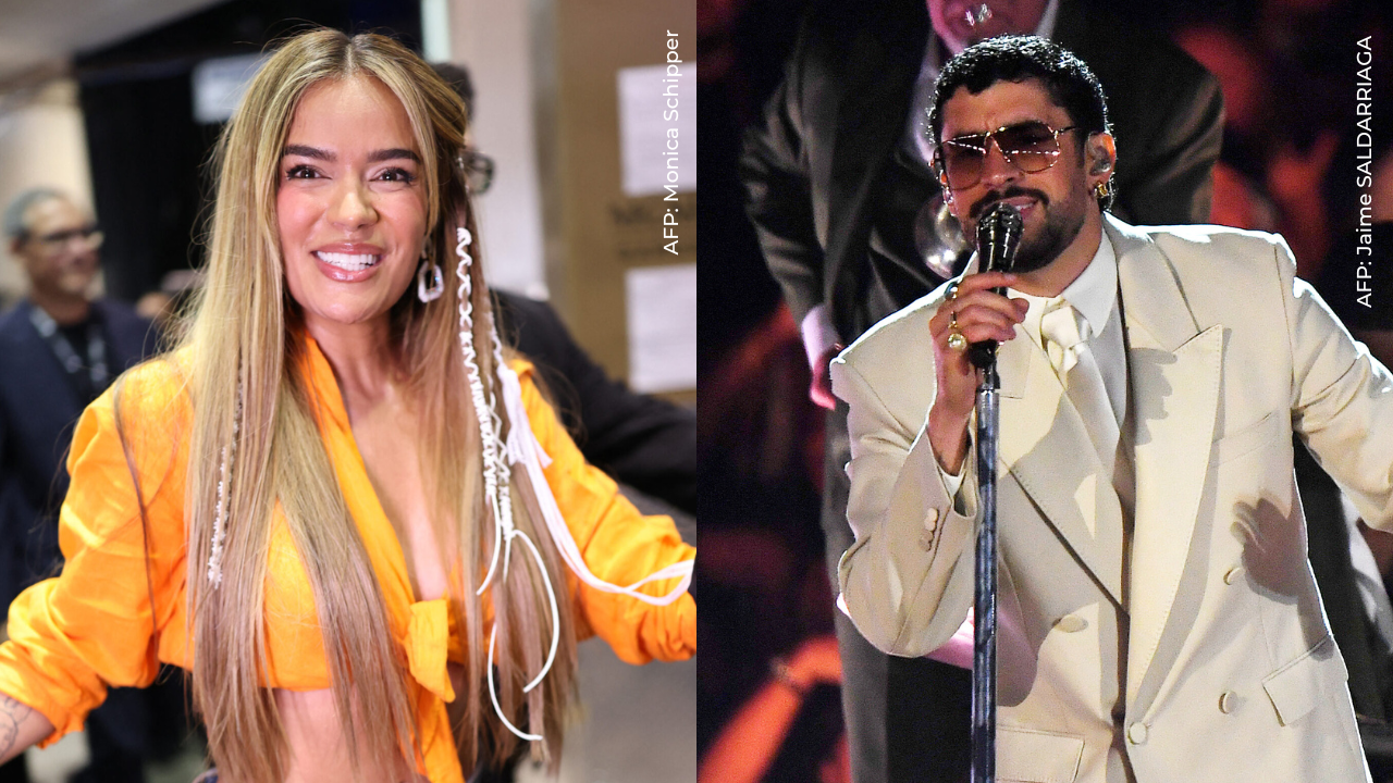 karol g y bad bunny en los grammys