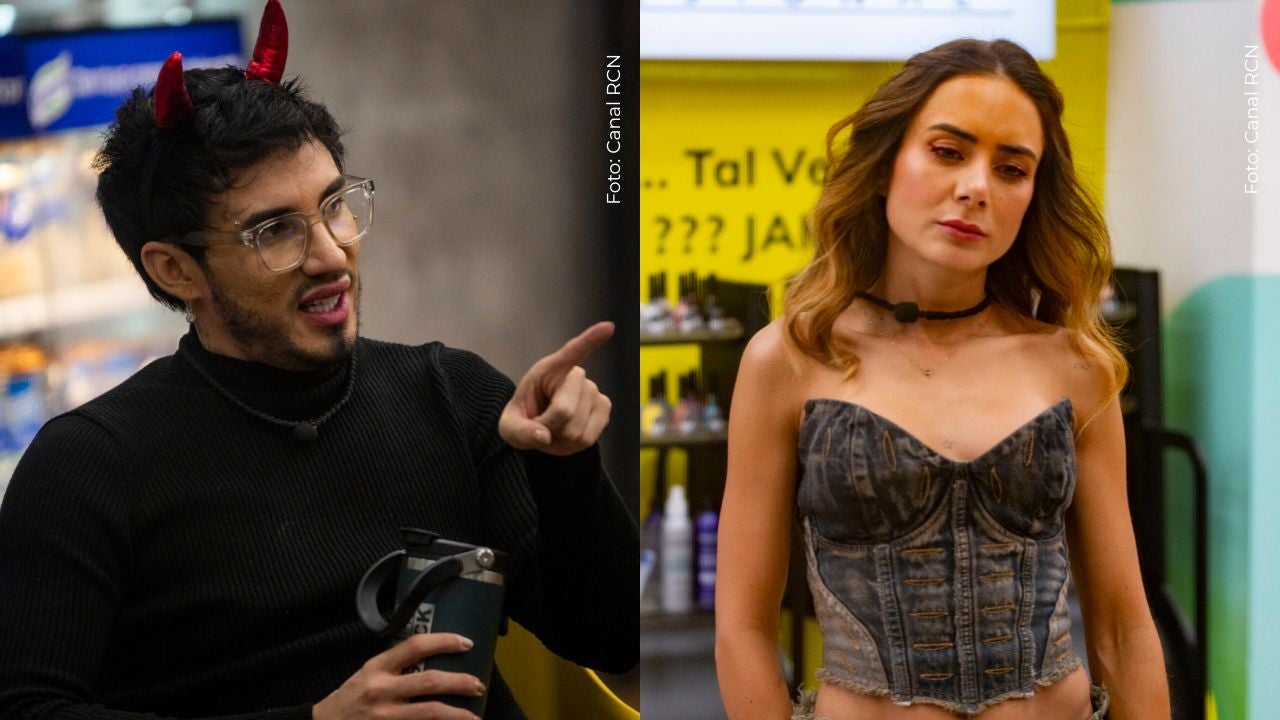 Valentino Lázaro y Johanna Fadul en La casa de los famosos Colombia