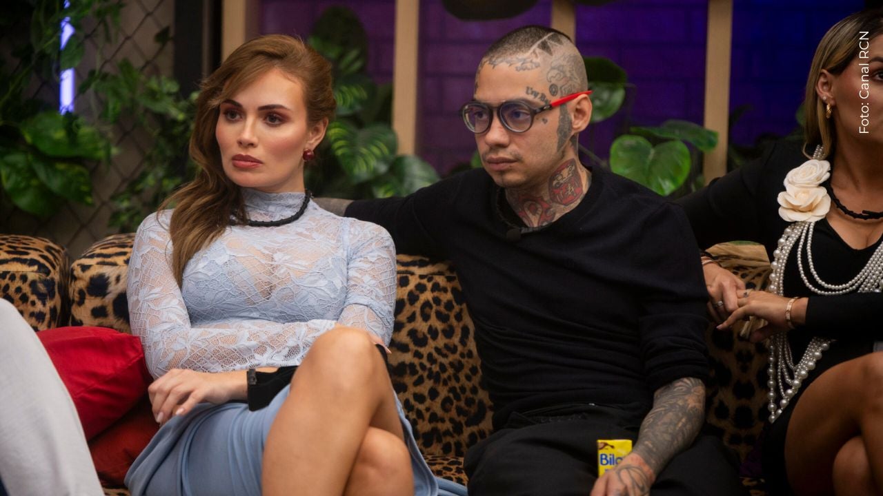 Sara Uribe y Nicolás Arrieta en La casa de los famosos Colombia