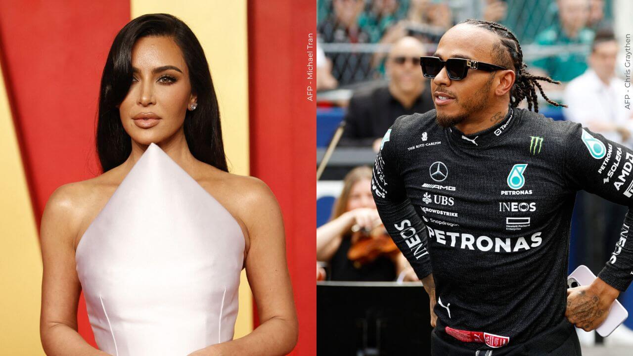 Lewis Hamilton y Kim Kardashian confirmaron en el Super Bowl que están juntos.