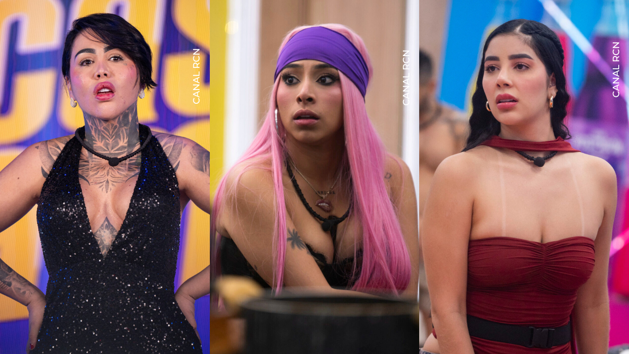 Yina Calderón, Karola y Mariana Zapata en La casa de los famosos Colombia