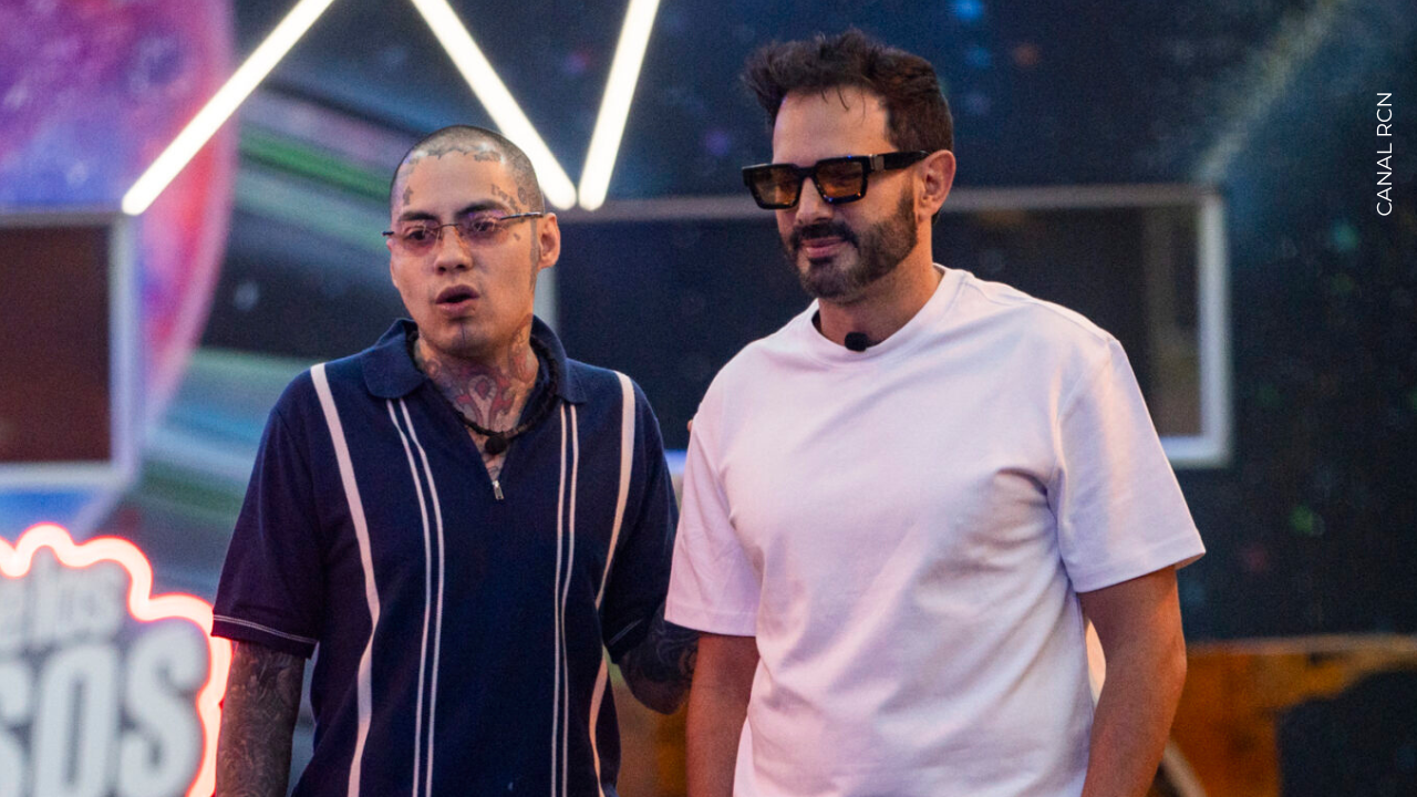 Nicolás Arrieta y Alejandro Estrada en La casa de los famosos Colombia