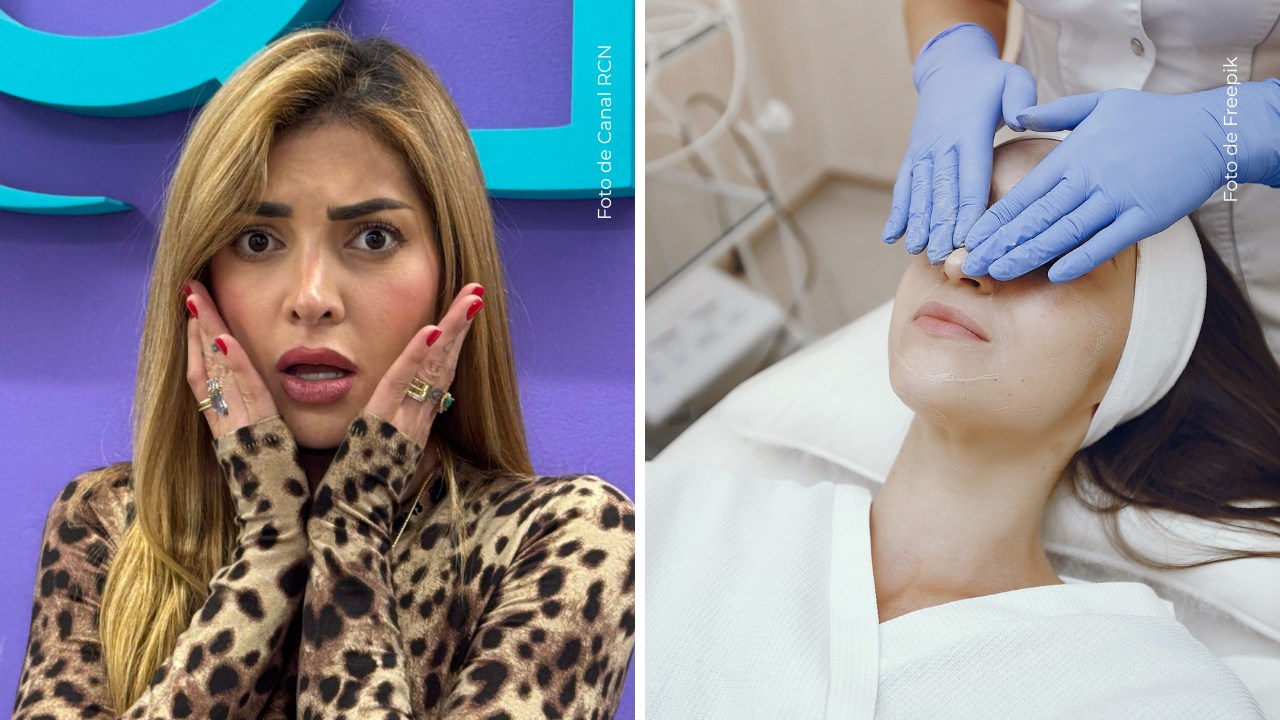 Dani Duke posando a la cámara - Mujer durante procedimiento estético.