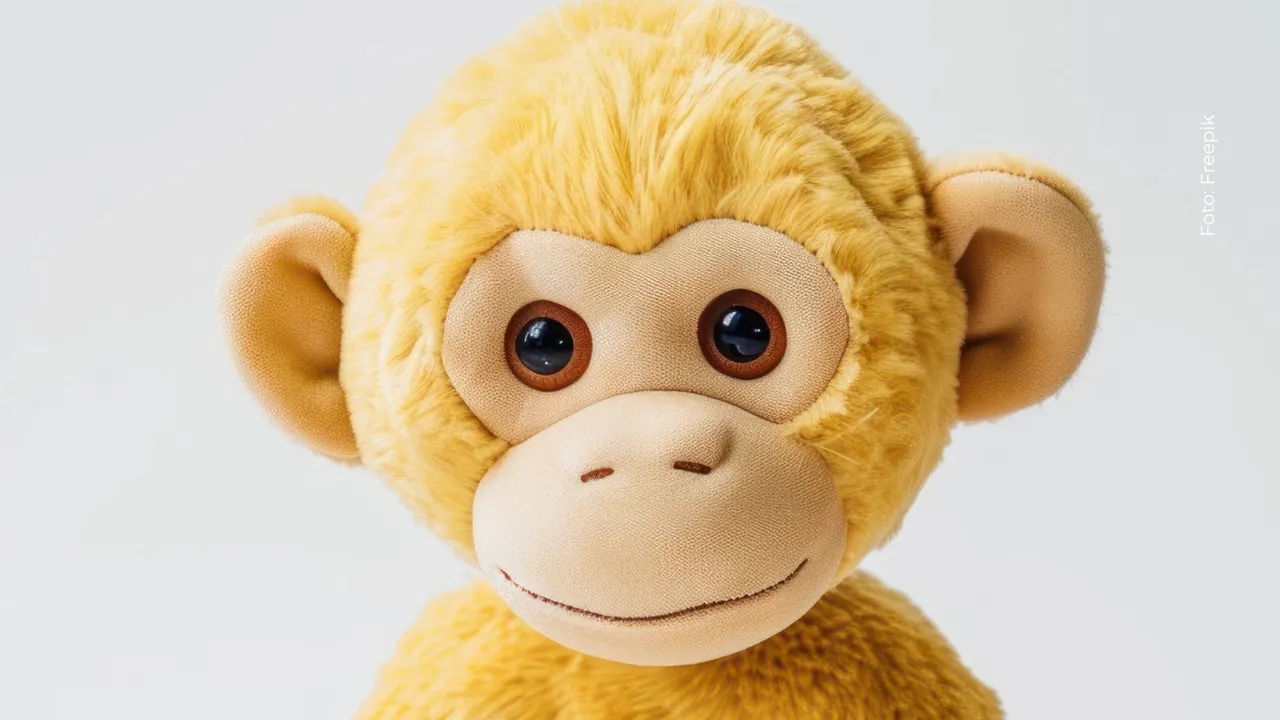 Pich, el mono que se viralizó con su peluche
