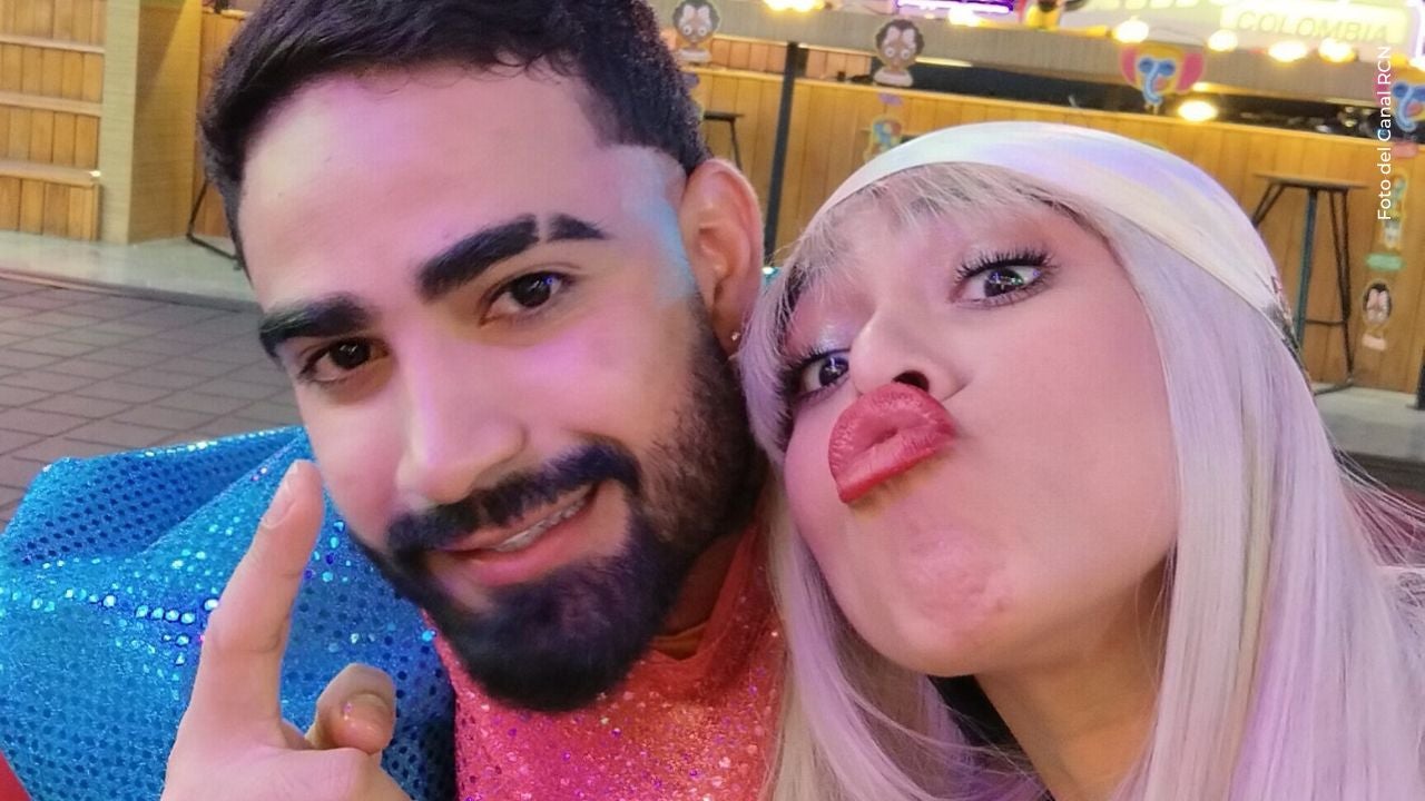 Karola y Eidevin en La casa de los famosos Colombia.